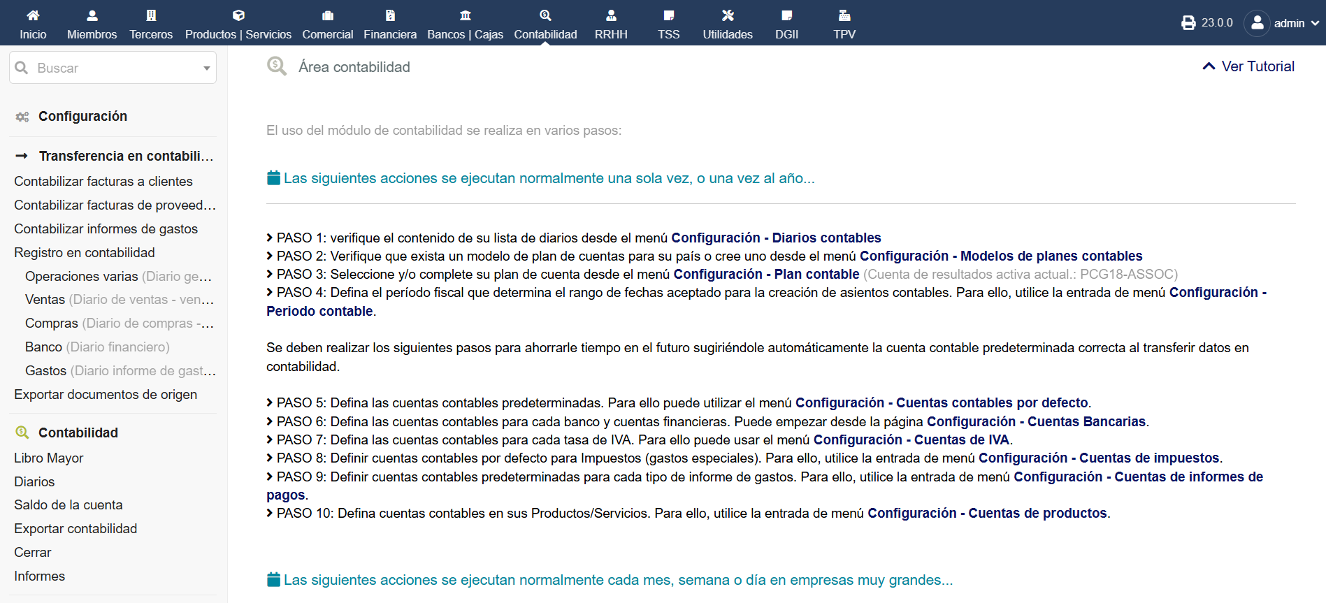 Grystech ERP/CRM — Contabilidad