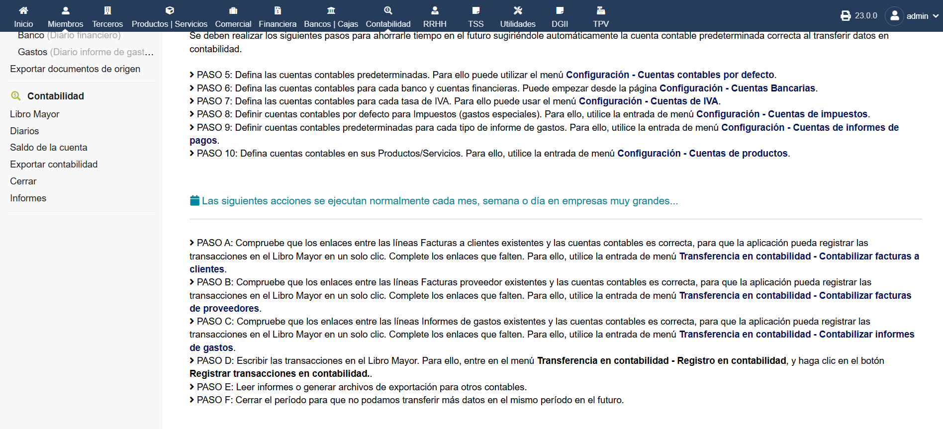 Grystech ERP/CRM — Contabilidad vista 2